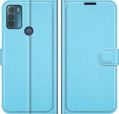 Produktbild von Mobigear Classic  Motorola Moto G50 Hülle Klapphülle Geldbörse - Blau