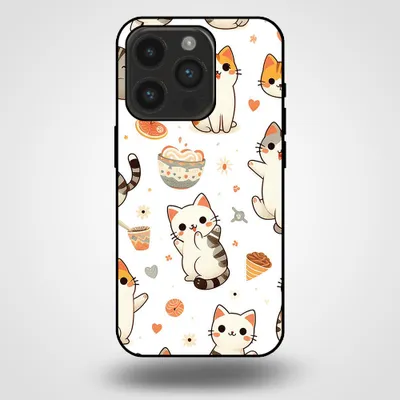 Produktbild von Smartphonica Handytasche für iPhone 14 Pro mit Katzendruck - TPU Rückseite Abdeckung Fall Katzen Design