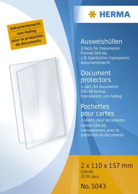 Obrázek produktu pro 25x Herma 5043 držáky na identifikační karty 2xDIN A6