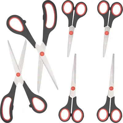 Produktbild von 6x Schere Küchenschere Haushaltsschere Scherenset Stoffschere Papierschere Set