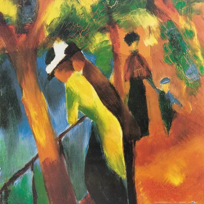 Produktbild von August Macke Kunstdruck Bild - Sonniger Weg, 1913 (40 x 40 cm)