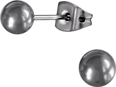 Produktbild von Titan Ohrstecker mit Kugel 3-4-5mm Größe - 5 mm