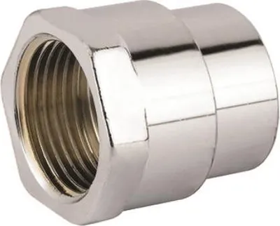 Produktbild von Gewindefitting verchromt Messing, Reduziermuffe IG 1/2" x IG 3/8"