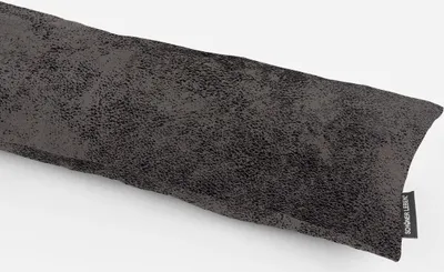 Produktbild von SCHÖNER LEBEN. Zugluftstopper Kunstleder grau schwarz glänzend Auswahl 80cm Länge