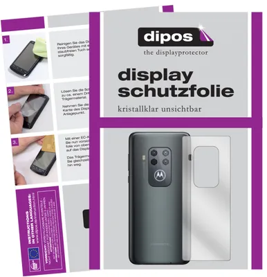 Produktbild von 5x Schutzfolie für Motorola One Zoom Rückseite klar Displayschutzfolie Folie Display Schutz dipos