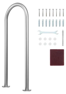 Imagen del producto de VEVOR, barandilla para piscina, 400 x 90 x 915 mm, escalera de aluminio para piscina con base, apta para piscinas interiores y exteriores, ayuda de acceso fácil para piscinas