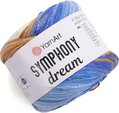 Obrázek produktu pro YarnArt Symphony Dream příze 100 g / 200 m - barva 3101 - pletací a háčkovací příze