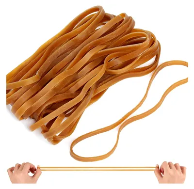 Produktbild von 120 Stück Gummibänder, 200 x 4 mm, wiederverwendbar für Haushalt, Büro und Schule, langlebig und reißfest