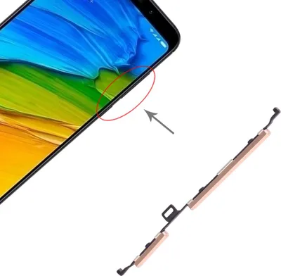 Image de Bouton d'alimentation et de volume Or pour Xiaomi Redmi 5 Plus Accessoires On Off Pièce de rechange
