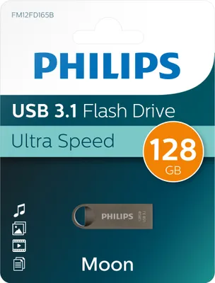 Produktbild von Philips USB Stick 128GB Speicherstick Moon Aluminium grau USB 3.1