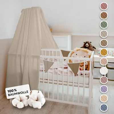 Produktbild von Babybett Himmel aus 100% Musselin - luftiger Baldachin