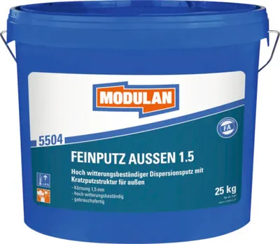 Produktbild von MODULAN 5504 Feinputz Außen K 1.5 mm weiß 25 kg