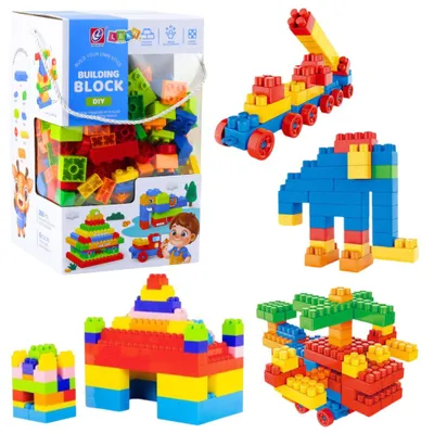 Image de Set de blocs de construction 3D aux couleurs vives, 260 pièces.