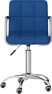 Immagine prodotto di vidaXL Sedia da pranzo girevole in tessuto blu