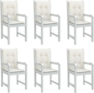 Produktbild von HOMMIE Gartenbankauflage - CLORIS - Niedriglehner-Auflagen 6er set - modernes Design - Sitzkissen/Polsterauflage - Melange Creme 100x50x4cm Stoff DE156013 - Gartenmöbelauflagen