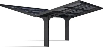Produktbild von Palram - Canopia Aluminium Carport Sydney Wings Doppelcarport freistehend Schwarz 587x572x288 cm