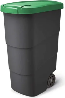 Immagine prodotto di Prosperplast Wheeler Portarifiuti 90L con ruote e coperchio Portarifiuti Grande Portarifiuti Grande Portarifiuti Portarifiuti Universale Plastica Verde