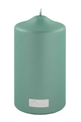 Produktbild von Fink CANDLE, metallic Stumpenkerze, Paraffin, türkis, H. 15 cm, D. 8 cm Höhe: 15.00 cm Durchmesser: 8.00 cm 172006