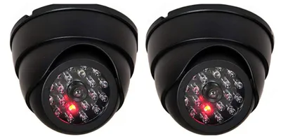 Productafbeelding van Set van 2 Dome-Camera Dummy Bewakingscamera's met IR-LEDs