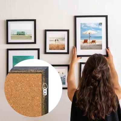 Produktbild von D-Ring Fotohänger für schwere Bilder - super schwere Bildaufhänger mit Schrauben für Gemälde, Kunstwerke und Bilderrahmen (12 Stück, 2 Löcher)