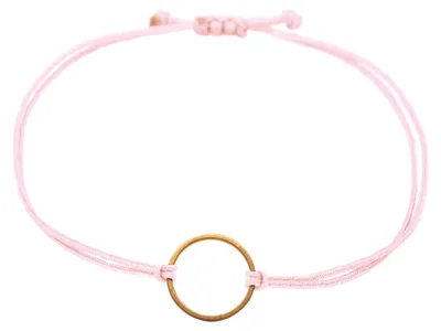 Produktbild von Selfmade Jewelry Armband Damen Roségold Kreis Handgemachtes Makramee-Armbändchen