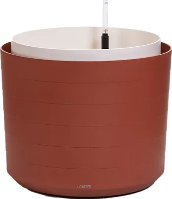 Obrázok produktu pre PLASTIA s.r.o. Samozavlažovací veľkoobjemový kvetináč Berberis - terakota + slonová kosť 46 cm