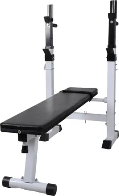 Produktbild von vidaXL Hantelbank mit Ablage, Langhantel und Kurzhantel Set 60,5 kg
