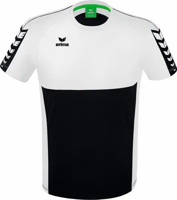 Produktbild von Erima Six Wings T-Shirt Schwarz/Weiß