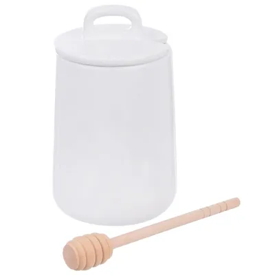 Obrázok produktu pre Orion Porcelánová nádoba na med HONEYPOT s viečkom a drevenou lyžičkou 470 ml