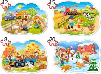 Produktbild von CASTORLAND Puzzle 4in1 Vier Jahreszeiten - Vier Jahreszeiten