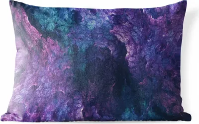 Produktbild von MuchoWow® Outdoor Kissen - Purpurnebel - 60x40 cm - Wetterfest - Lounge Kissen - Zierkissen - Kissen für Innenräume