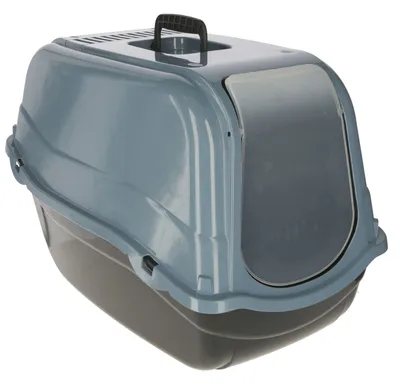 Produktbild von KERBL Katzentoilette Emma Eco 57x39cm, Schwarz und Blau