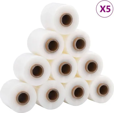 Zdjęcie produktu dla vidaXL Folia stretch 50 szt. Przezroczysta 23 μm 10 cm x 150 m