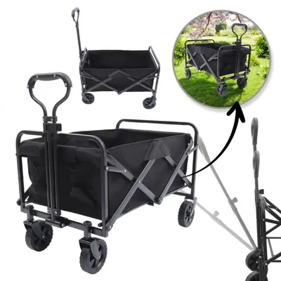 Produktbild von Faltbarer Metall-Transportwagen, Gartenanhänger 72x47x68-87cm AR07CZ