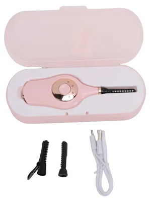 Produktbild von Elektrische, beheizbare Wimpernzange 3-in-1, wiederaufladbar, mit austauschbaren Aufsätzen, für Zuhause und unterwegs, Pink