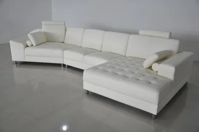Produktbild von Design Ecksofa Leder Couchen Sofas U Form Sofa Couch Polster Neu Wohnlandschaft