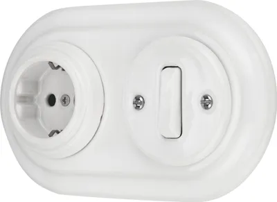 Produktbild von Unterputz Porzellan Retro Schalterserie I PR1SET211W I PR1 weiß