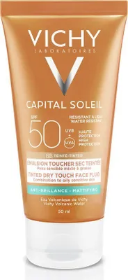 Obrázek produktu pro Vichy Capital Soleil opalovací fluid Tinted Dry Touch Face Fluid SPF50 50 ml