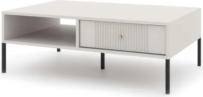Produktbild von FURNLUX Couchtisch Iseo Beige Und Schwarz 104cm / Hauptfarbe: Grau / Abmessungen: 104 x 40 x 68 cm