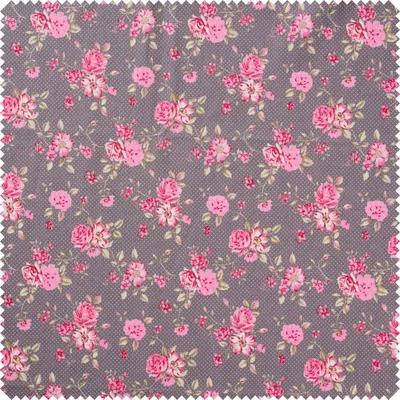 Produktbild von Baumwoll-Stoff "Rosenborg" Rosé/Taupe, 150 cm breit, Meterware