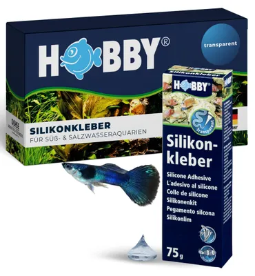 Produktbild von HOBBY Aquaristik Silikonkleber I 75 g Tube I hochelastischer Silikon für Aquarie