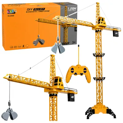 Produktbild von Ferngesteuerter Baukran Rc 360° Drehung Tragfähigkeit 120g 71 cm