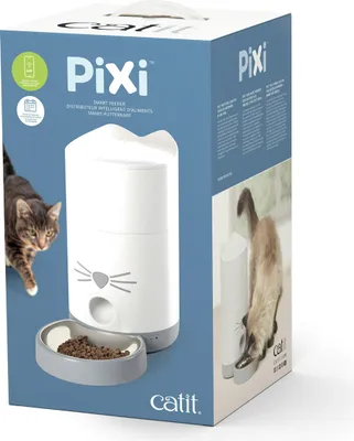 Immagine prodotto di CatIt Pixi Smart Feeder, mangiatoia automatica per gatti, capacità 1,2 kg, 21,5x21,5x36,8 cm