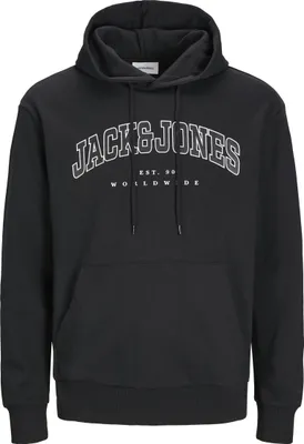 Produktbild von JACK&JONES PLUS JJECALEB VARSITY SWEAT HOOD NOOS PL Black EU4XL/US2XL