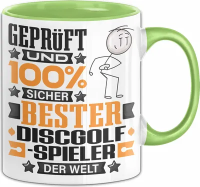 Produktbild von Discgolf-Spieler Geschenk Lustiger Spruch für Discgolf-Spieler Geschenkidee Bester Discgolf-Spieler Der Welt (Grün)