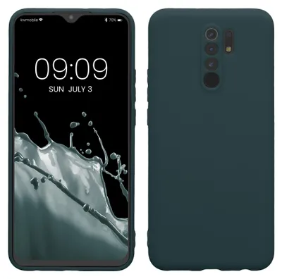 Produktbild von kwmobile Handyhülle für Xiaomi Redmi 9 Hülle - weiches Handy Silikon Case - Schutzhülle Cover - Dunkler Schiefer