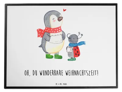 Produktbild von Mr. & Mrs. Panda Schreibunterlage Smörle Winterzeit - Weiß - Geschenk, Weihnachten, Unterlage Schreibtisch, schreibtischunterlage, Weihnachtszeit, bastelunterlagen, Grüße
