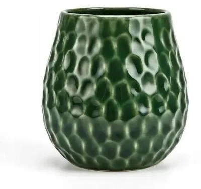 Immagine prodotto di Tazza in Vetroceramica esagonale per yerba mate - 400 ml, colore verde bottiglia