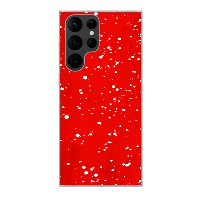 Produktbild von MuchoWow® Handyhülle Schutzhülle Hülle für Samsung Galaxy S22 Ultra Polka dots - Rot - Pilz Silikon Softcase Handy Hülle - Abbildung