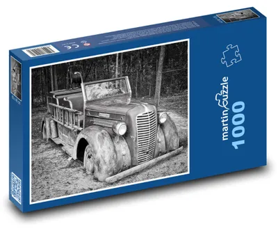 Obrázek produktu pro Puzzle 1000 Historické hasičské auto v lese - martinpuzzle